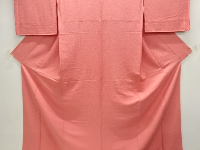  未使用品　織柄一つ紋色無地着物